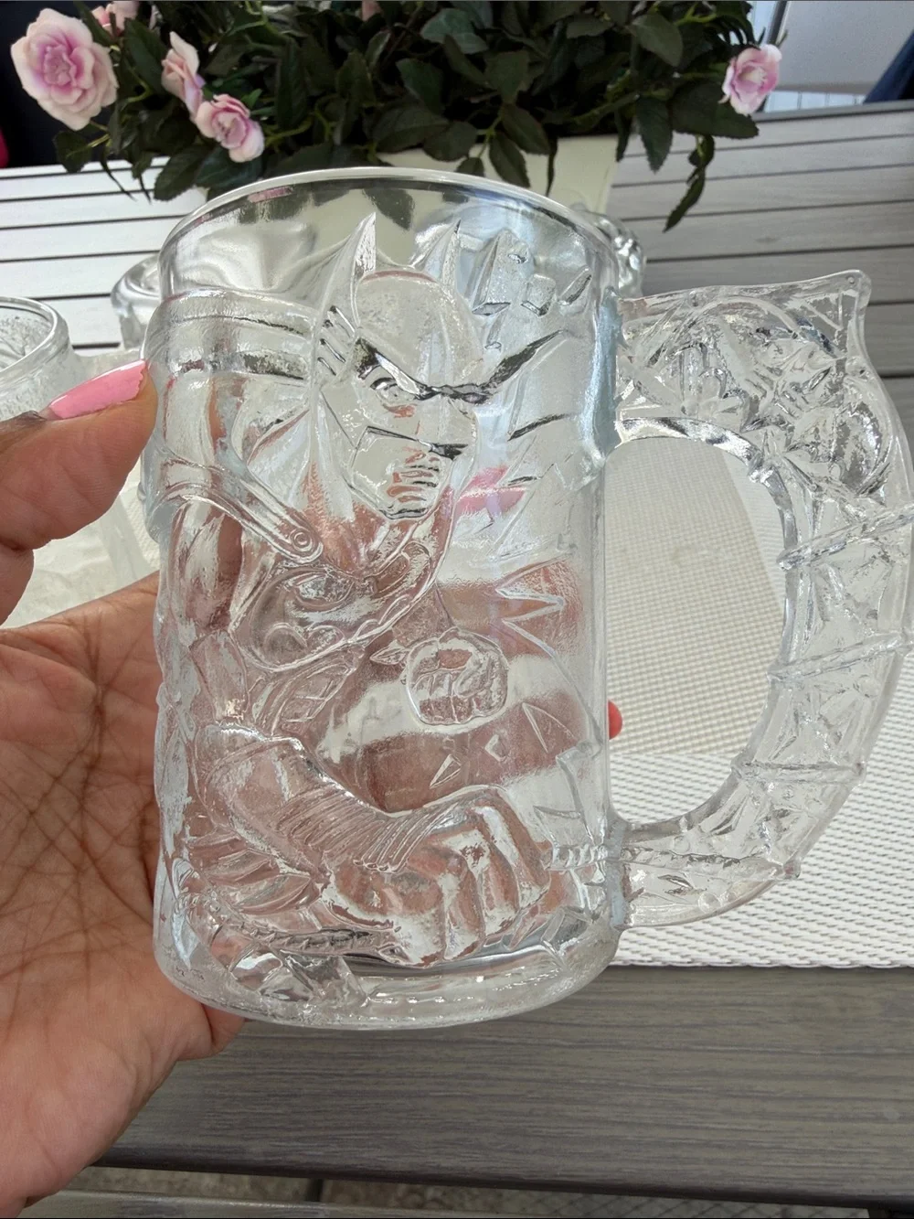 1995 McDonald’s BATMAN FOREVER DC COMICS thick glass set of 5 glass cups